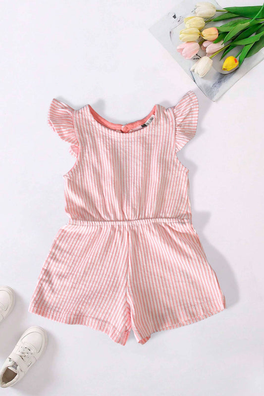 VC Girl's Dresden Striped Design Premium Romper