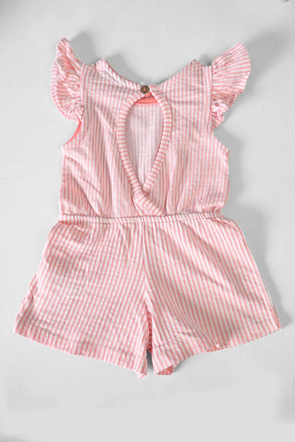 VC Girl's Dresden Striped Design Premium Romper