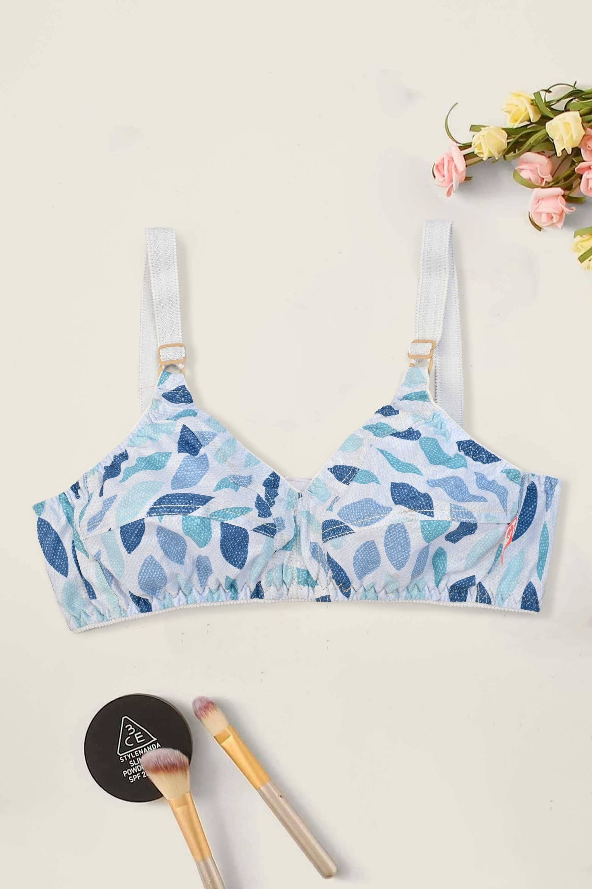 Women's Lublin Printed Design Basic Cotton Bra