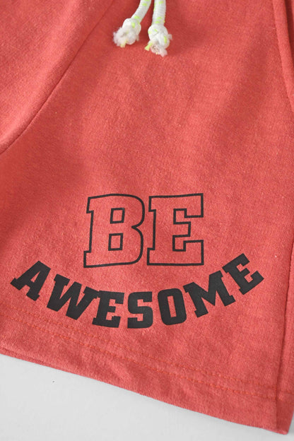 Lefties Boy's Be Awesome Printed Classic Terry Shorts Boy's Shorts SNR 