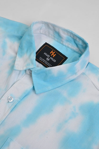 HUDHUD Men's Tie & Dye Style Casual Shirt Men's Casual Shirt MHJ 