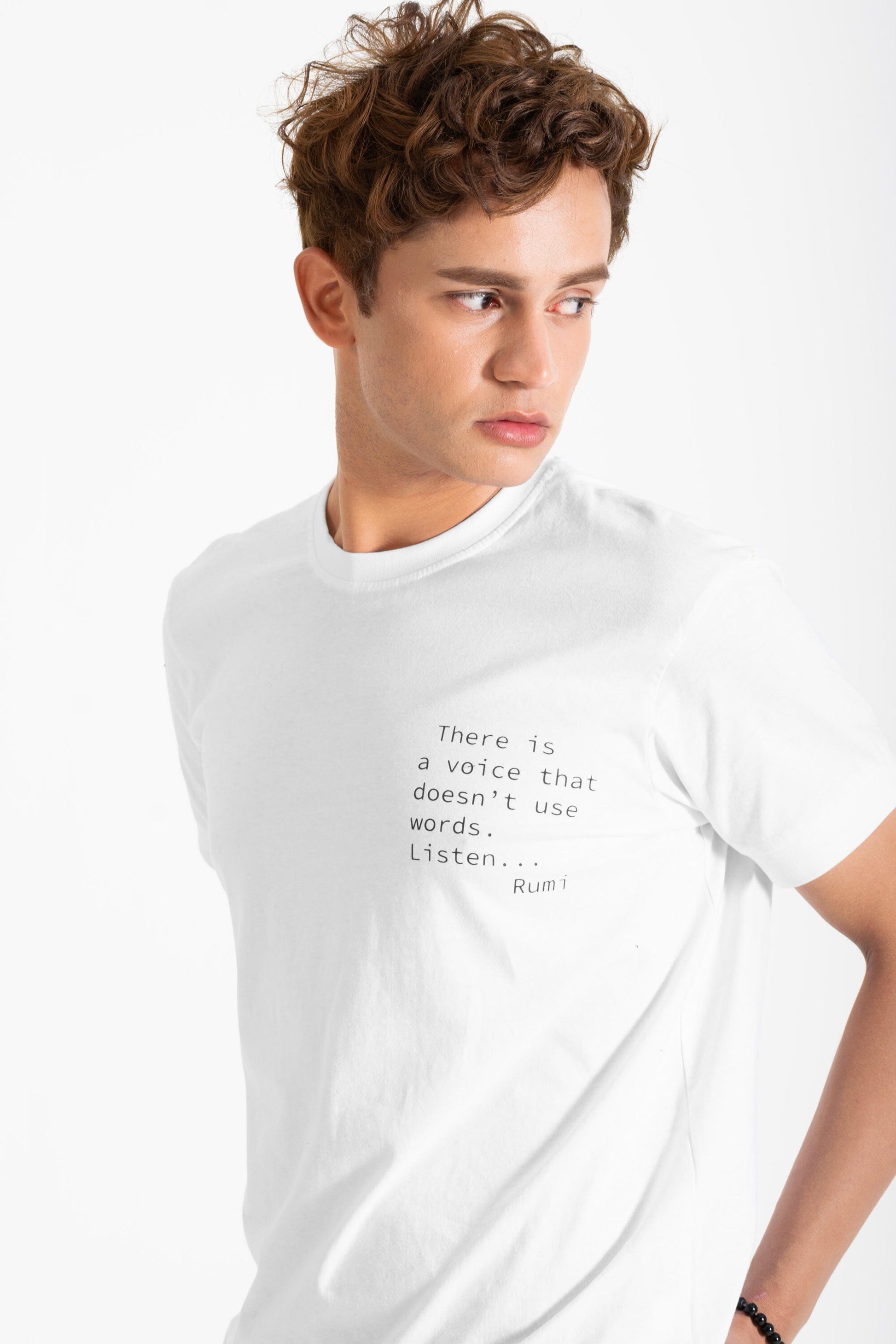 Polo Republica Men's Rumi Quote Printed Crew Neck Tee Shirt Men's Tee Shirt Image 