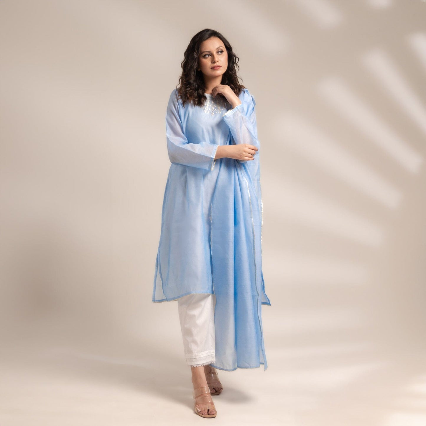 East West By Polo Republica Women’s 2 Pcs Shirt & Dopatta Women's Stitched Suit East West Sky XS 