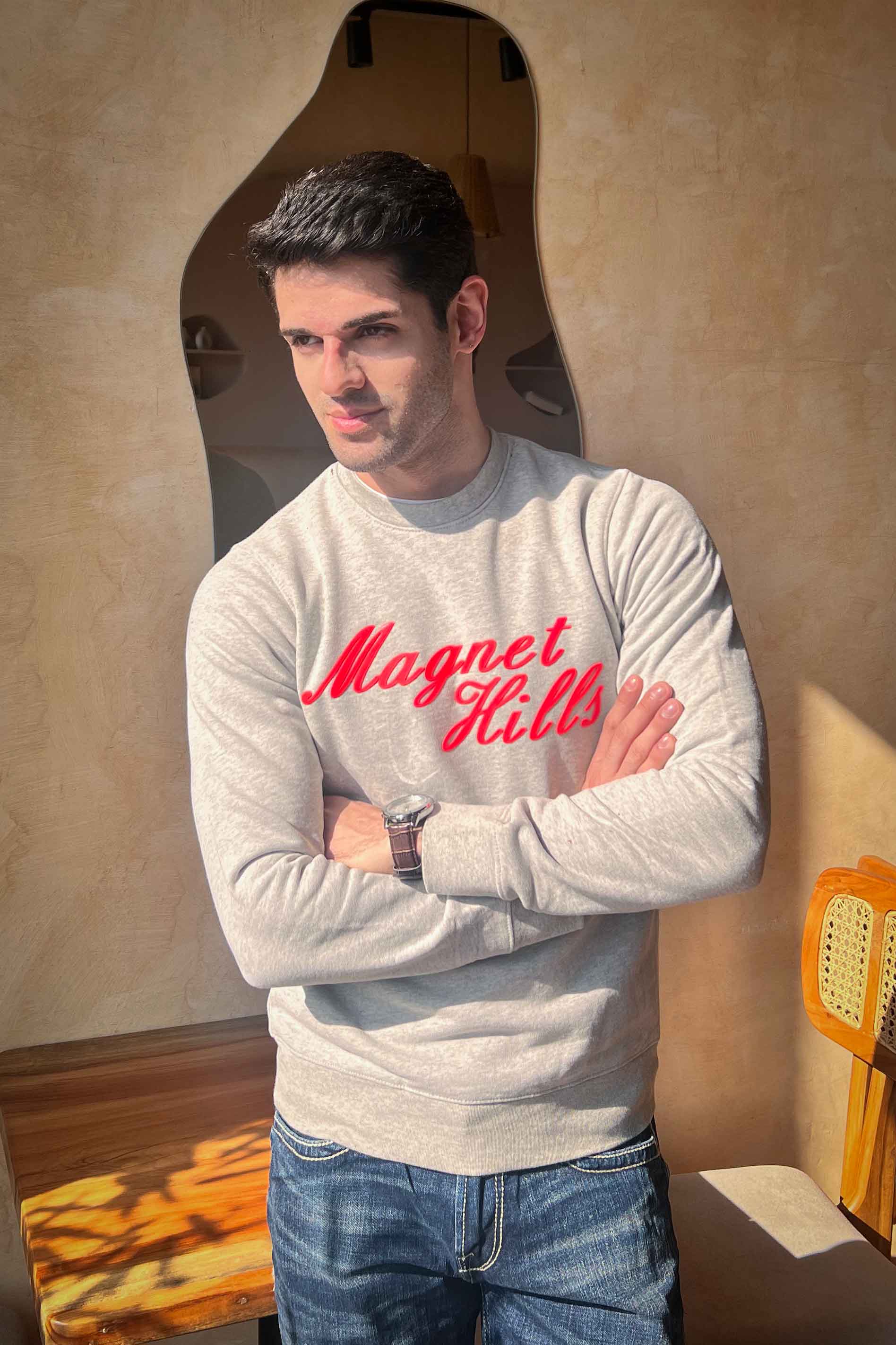 Magnet Hills Men's High Density Logo Terry Sweat Shirt Men's Sweat Shirt Yasir Bin Asad 