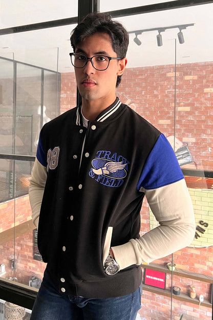 Primark Unisex Track & Field Baseball Varsity Jacket Men's Jacket HAS Apparel 