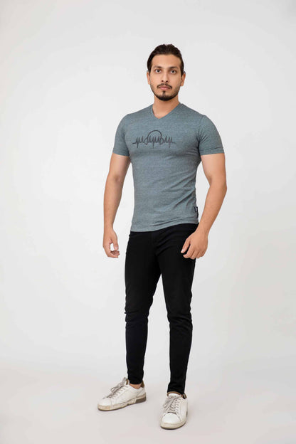 Men's Madam Adam Embellished Logo V Neck Tee Shirt Men's Tee Shirt MADAMADAM 