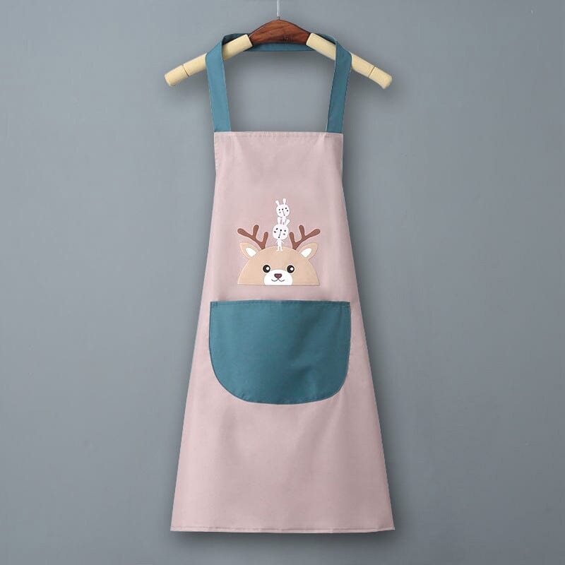 Women's Household Bear Printed Kitchen Apron