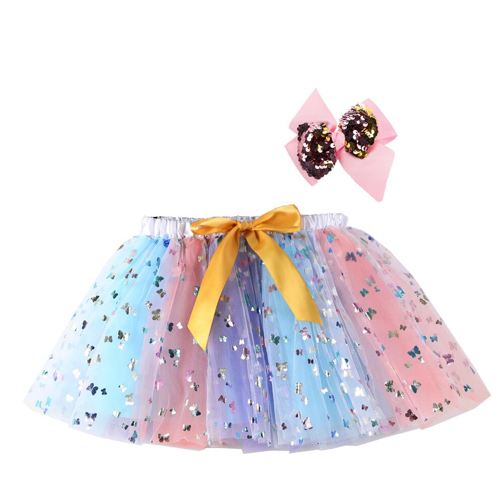 Girl's Elasticated Waist Fancy Net Skirt With Bow Girl's Skirt Sunshine China D1 S 