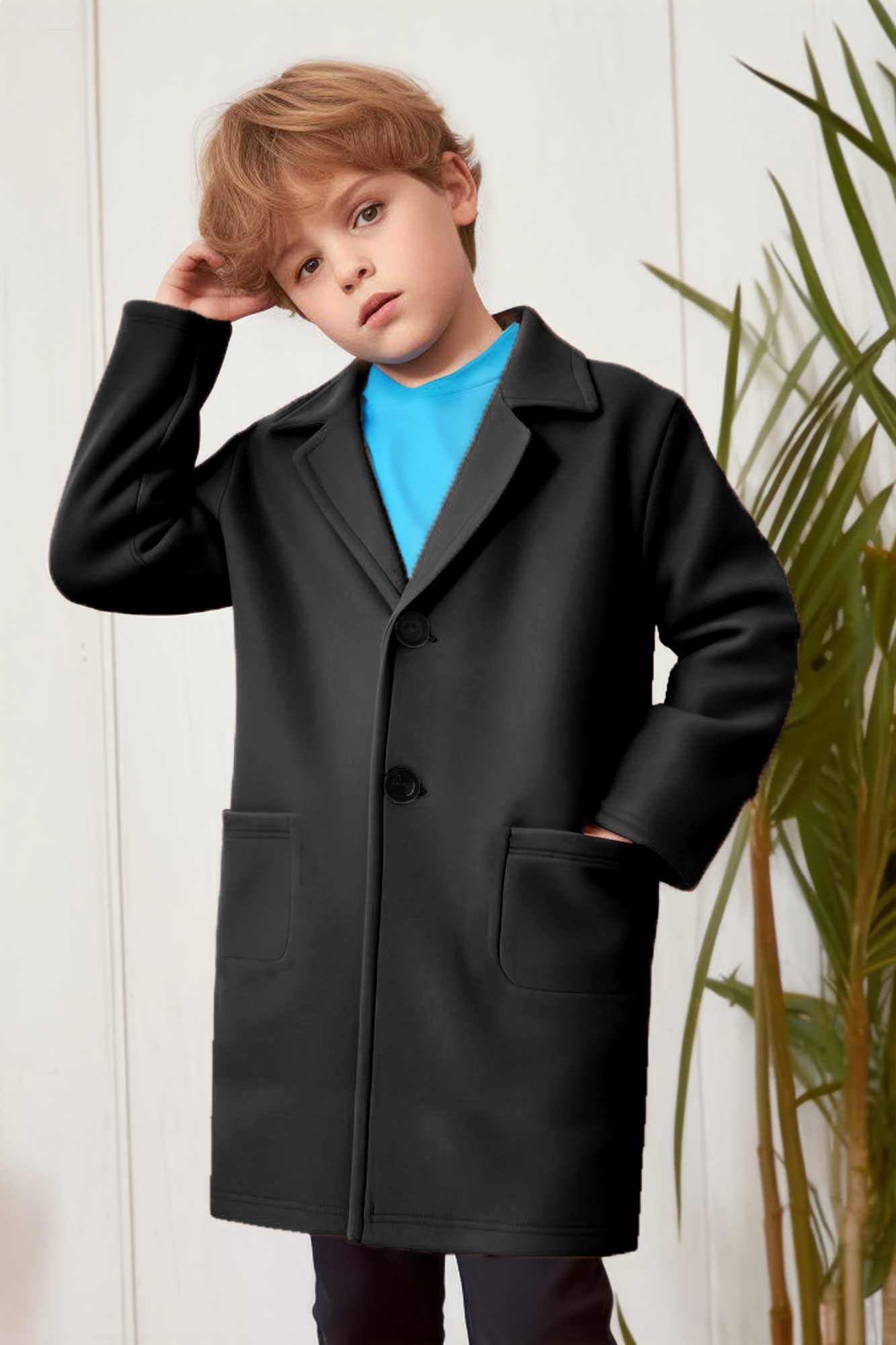 Kids long hotsell black coat