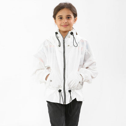 RSG Girl's Rain Jacket Girl's Jacket First Choice Off White 5-6 Years 