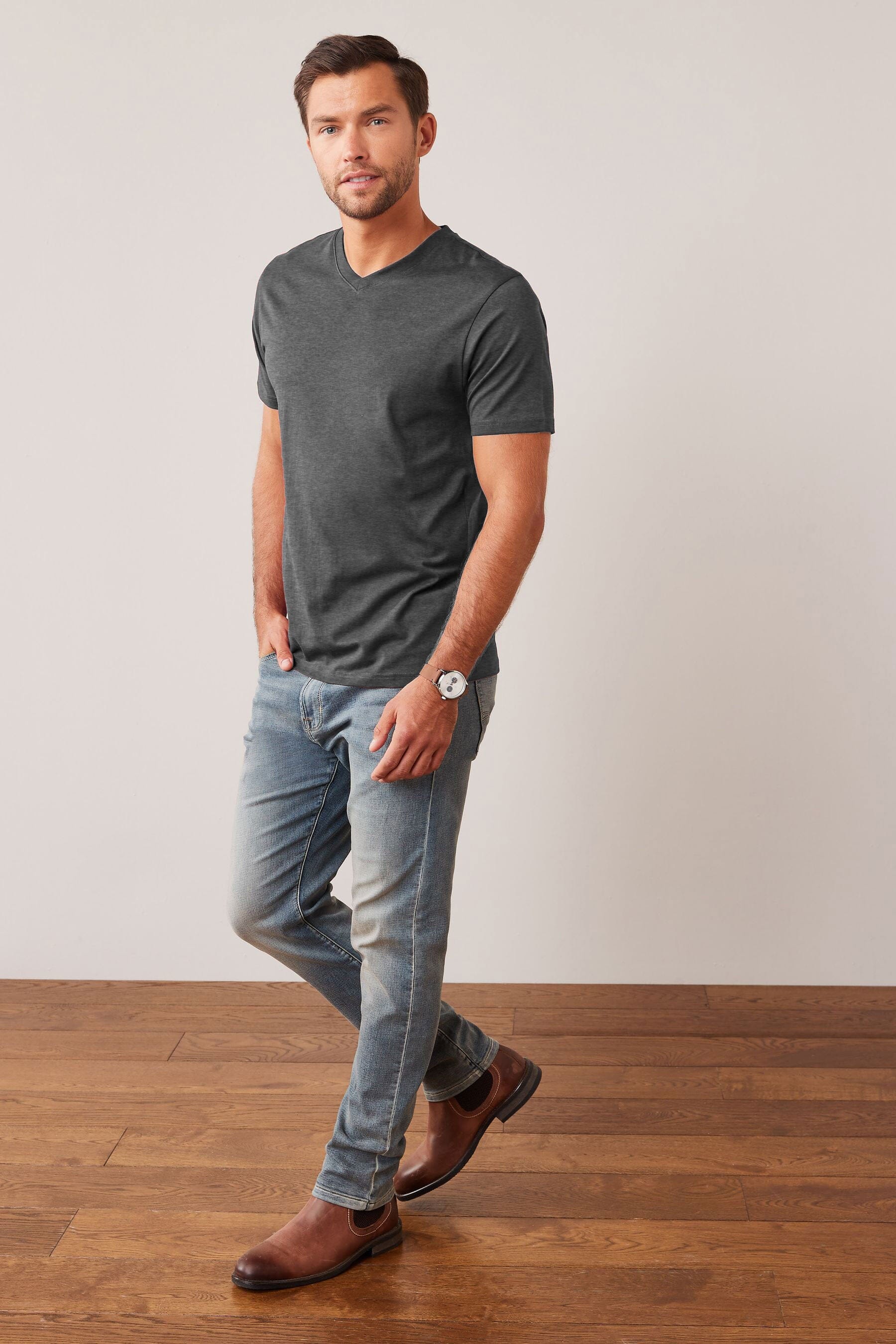 Beverly Hills Men's V Neck Tee Shirt Men's Tee Shirt HAS Apparel 