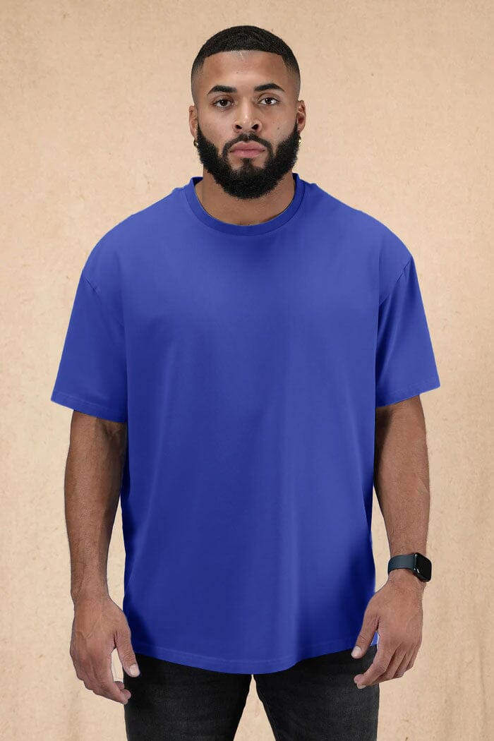 Polo Republica Men's Oversized Loose Fit Short Sleeve Tee Shirt Men's Tee Shirt Polo Republica Royal S 