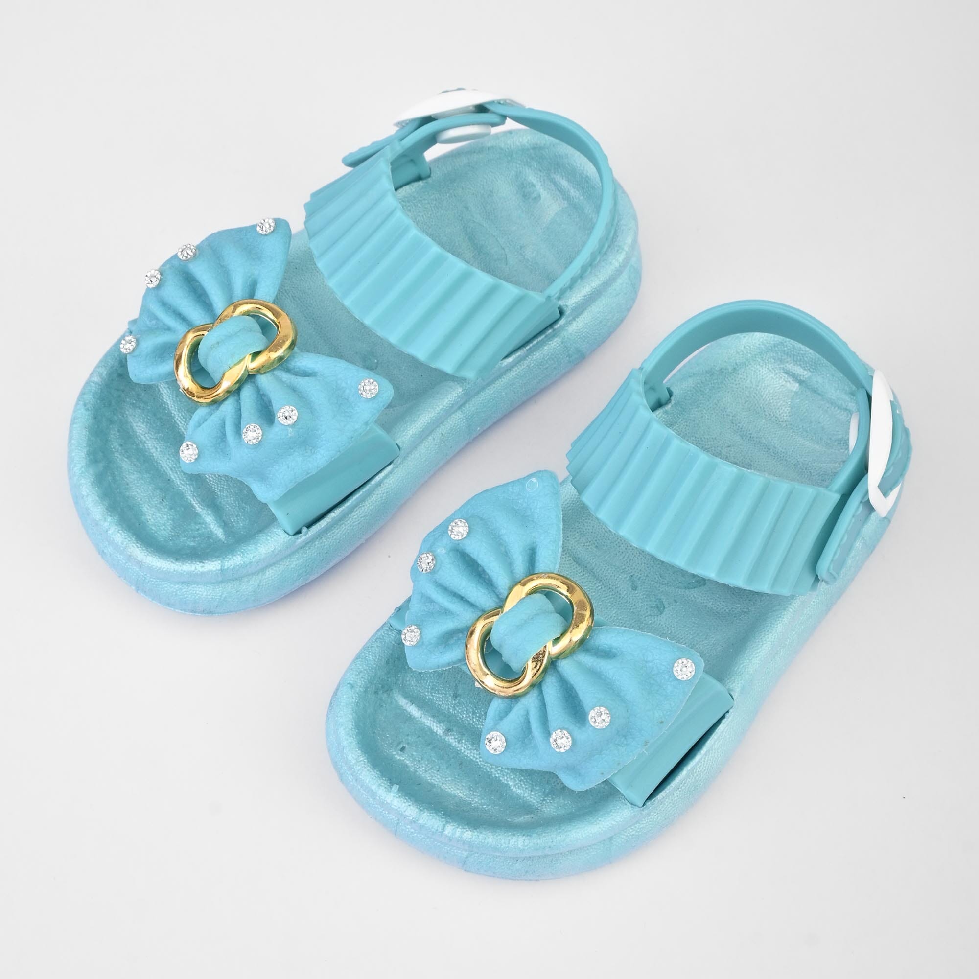 Summer Cool PU Leather Flower Design Skidproof Sandals Shoes for Baby