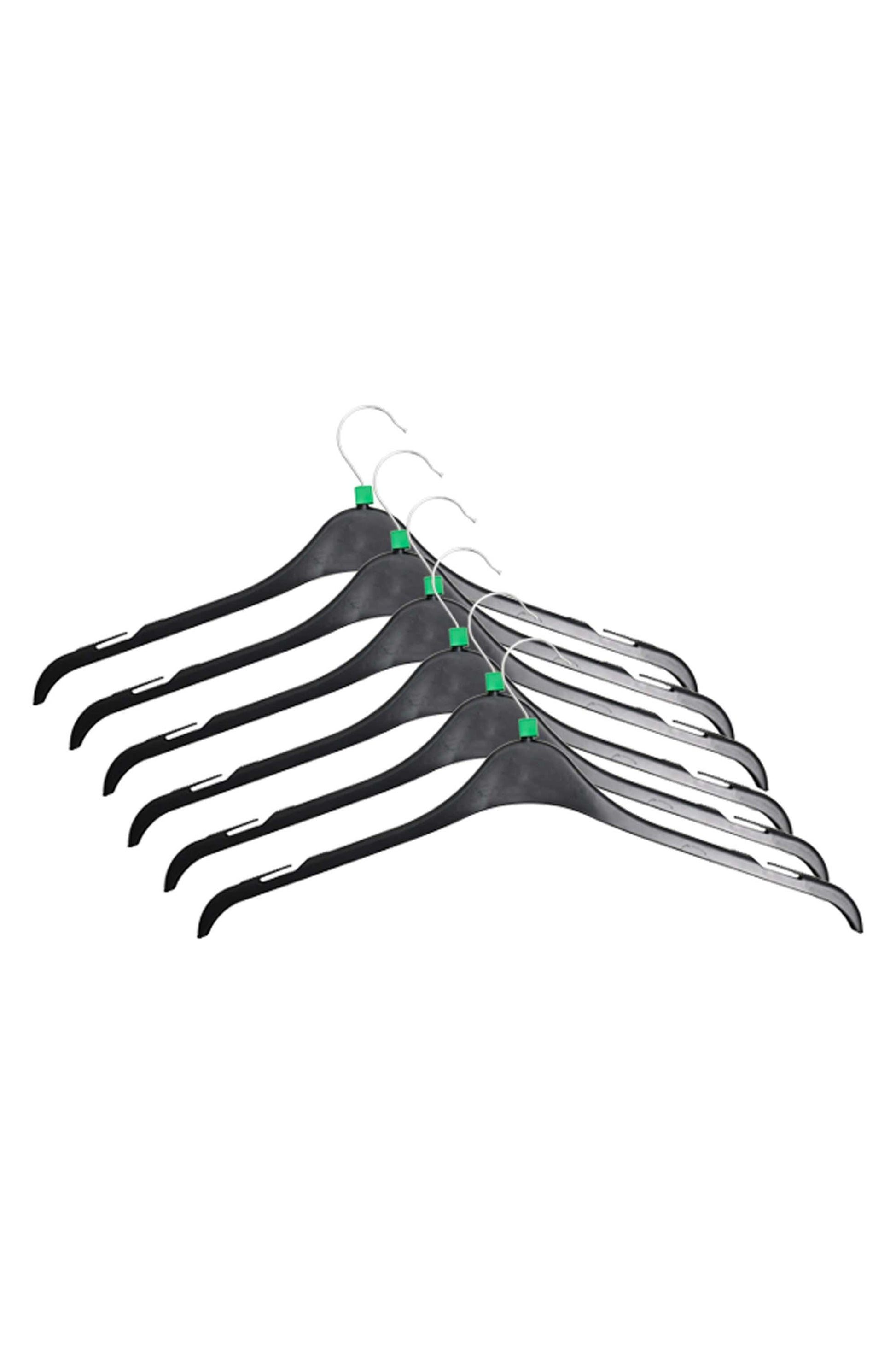 TU Wide Plastic Hangers - Pack Of 6 Hanger Dead Stock Black 