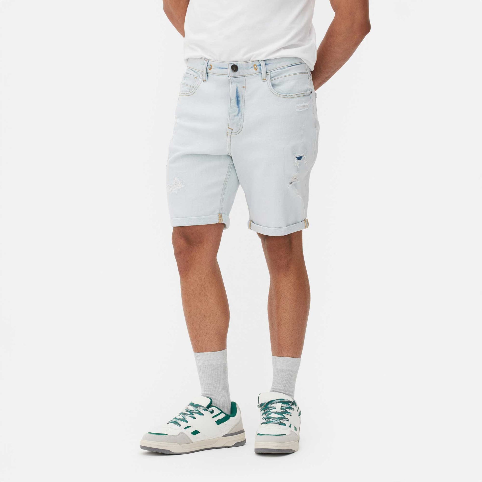 Denim Collection Men's Ripped Denim Minor Fault Shorts Men's Shorts HAS Apparel 