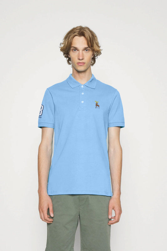 Polo Republica Men's Double Pony & LV Crest Embroidered Polo Shirt