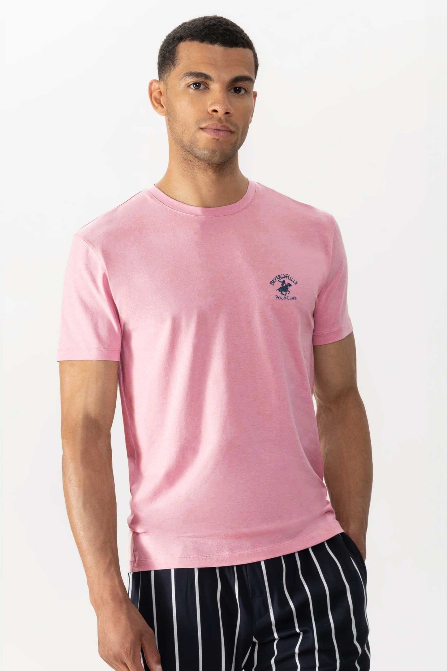 Beverly Hills Men's Polo Club Embroidered Crew Neck Tee Shirt