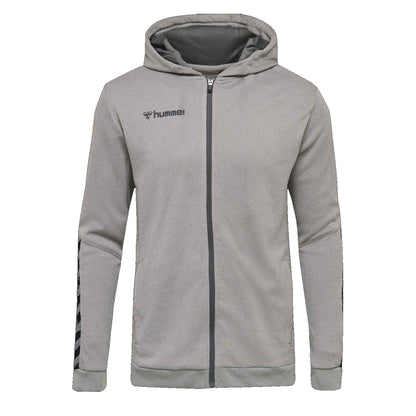 Hummel Boy's Arrow Arm Printed Activewear Zipper Hoodie Boy's Zipper Hoodie HAS Apparel Grey 4 Years 