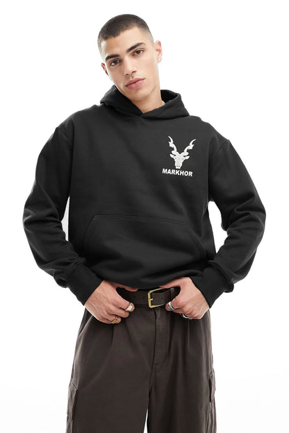 Richman Men's Markhor Printed Pullover Fleece Hoodie Men's Pullover Hoodie ASE 