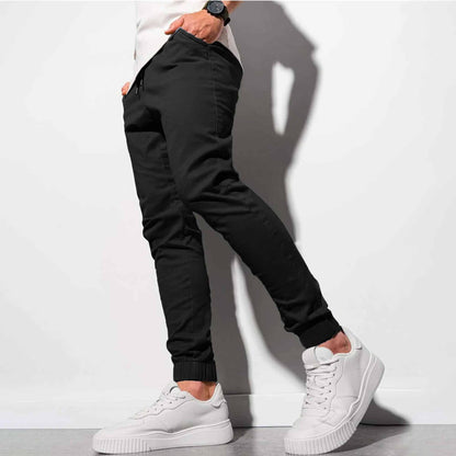 Eighty One Men's Vardo Elasticated Waist Pants Men's Cargo Pants Minhas Garments Black 30-32 30