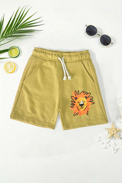 Lefties Boy's Lion Printed Classic Terry Shorts Boy's Shorts SNR 