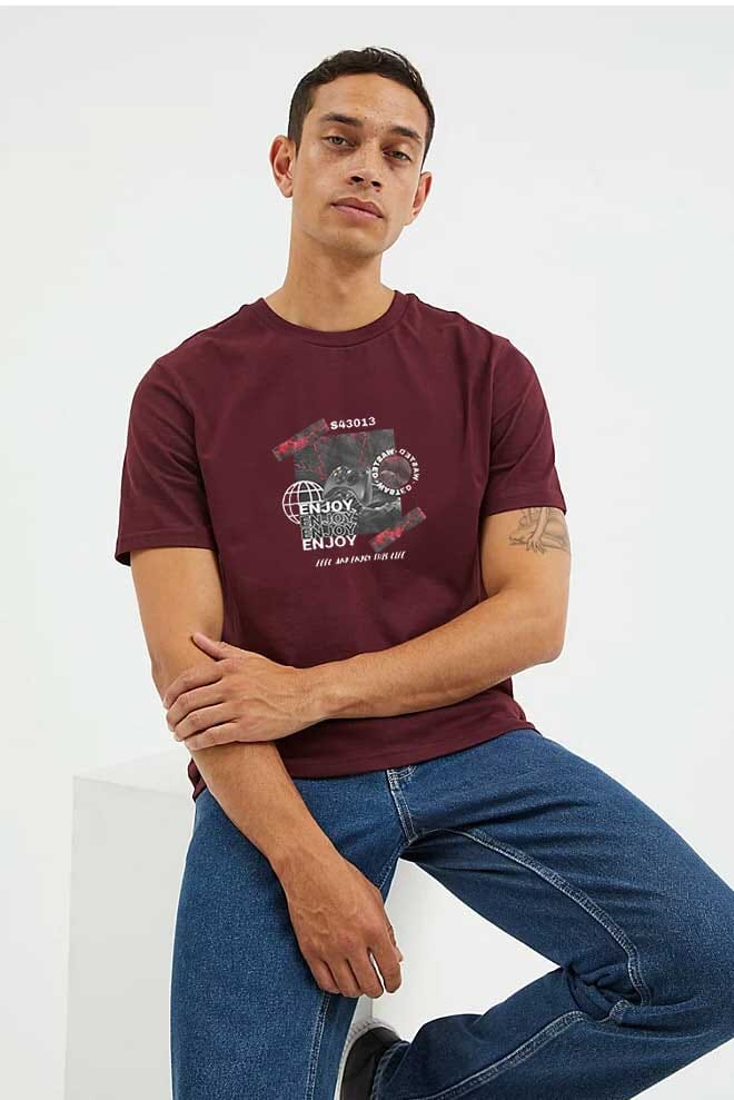 Polo Republica Enjoy Printed Crew Neck Tee Shirt Men's Tee Shirt Polo Republica 