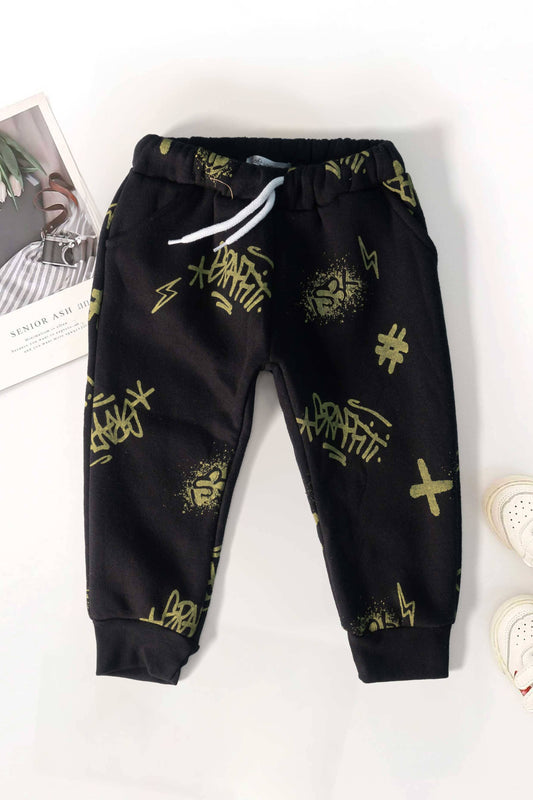 Lefties Kid's Seattle Design Printed Fleece Jogger Pants Kid's Trousers SNR 