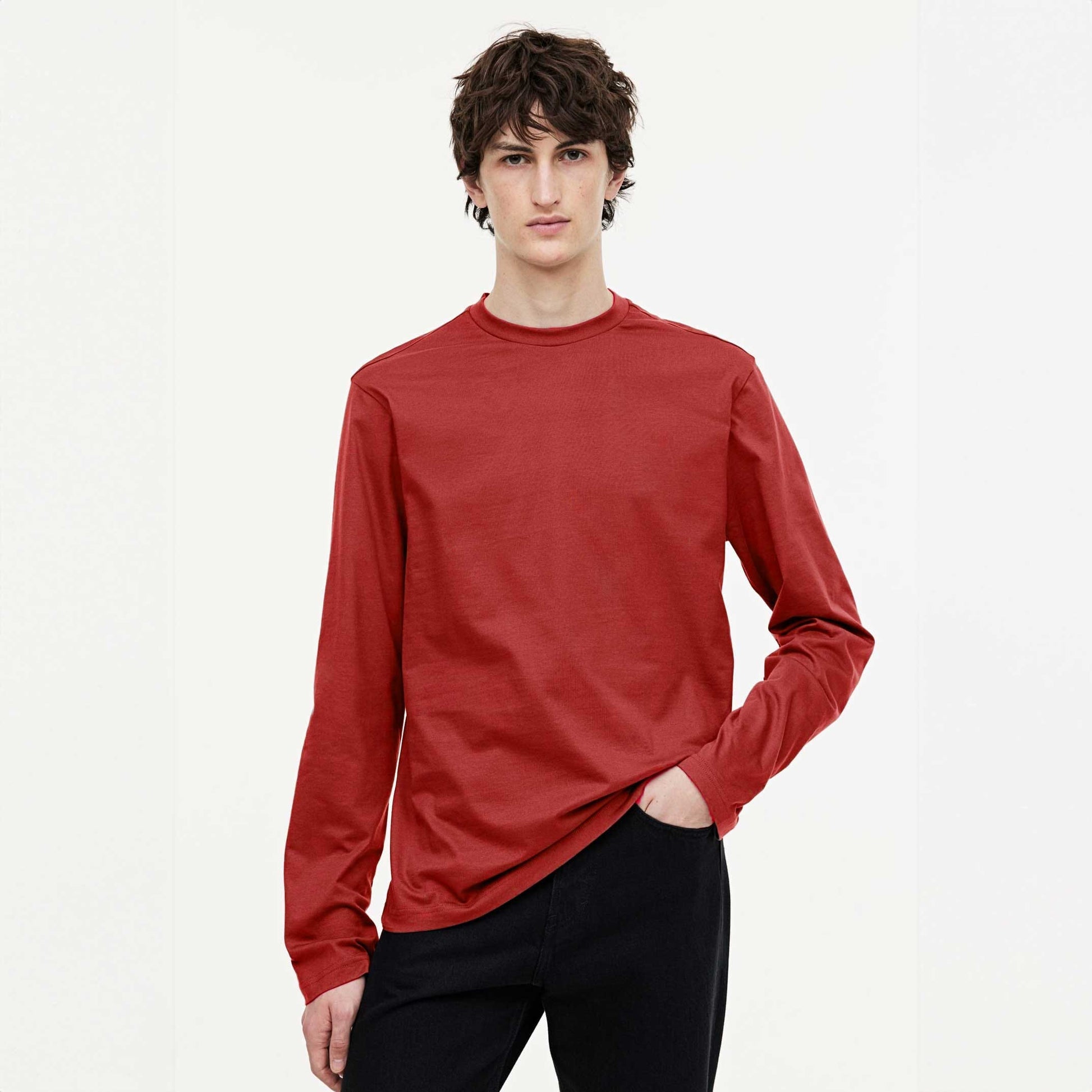 LE Men's Solid Design Crew Neck Minor Fault Tee Shirt Men's Tee Shirt Image Garments (Pvt.) Ltd. Red S 