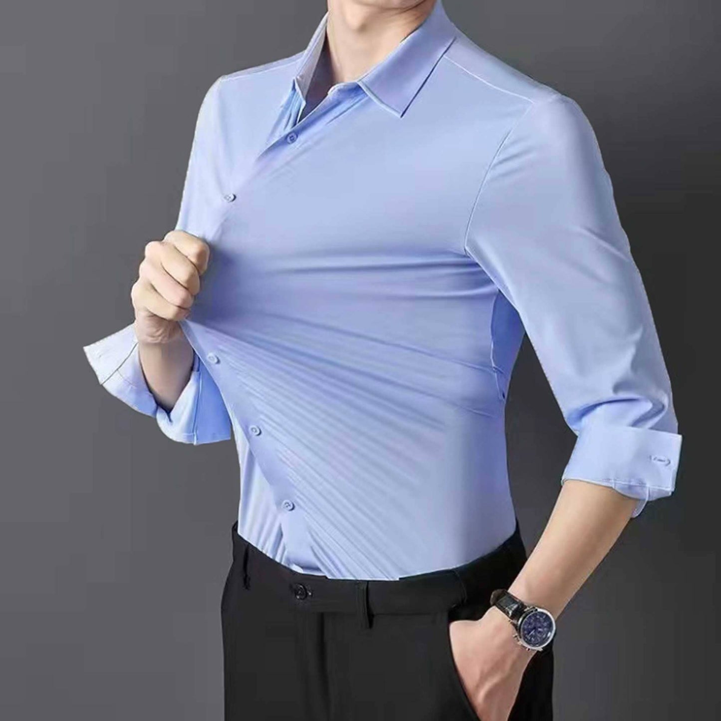 Polo Republica Slim Fit AirFlex: The Go-Anywhere Full Sleeves Minor Fault Shirt Minor Fault Polo Republica Sky S 