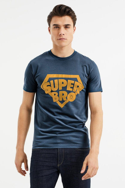 Range Men's Super Bro Printed Crew Neck Tee Shirt Men's Tee Shirt SNC 