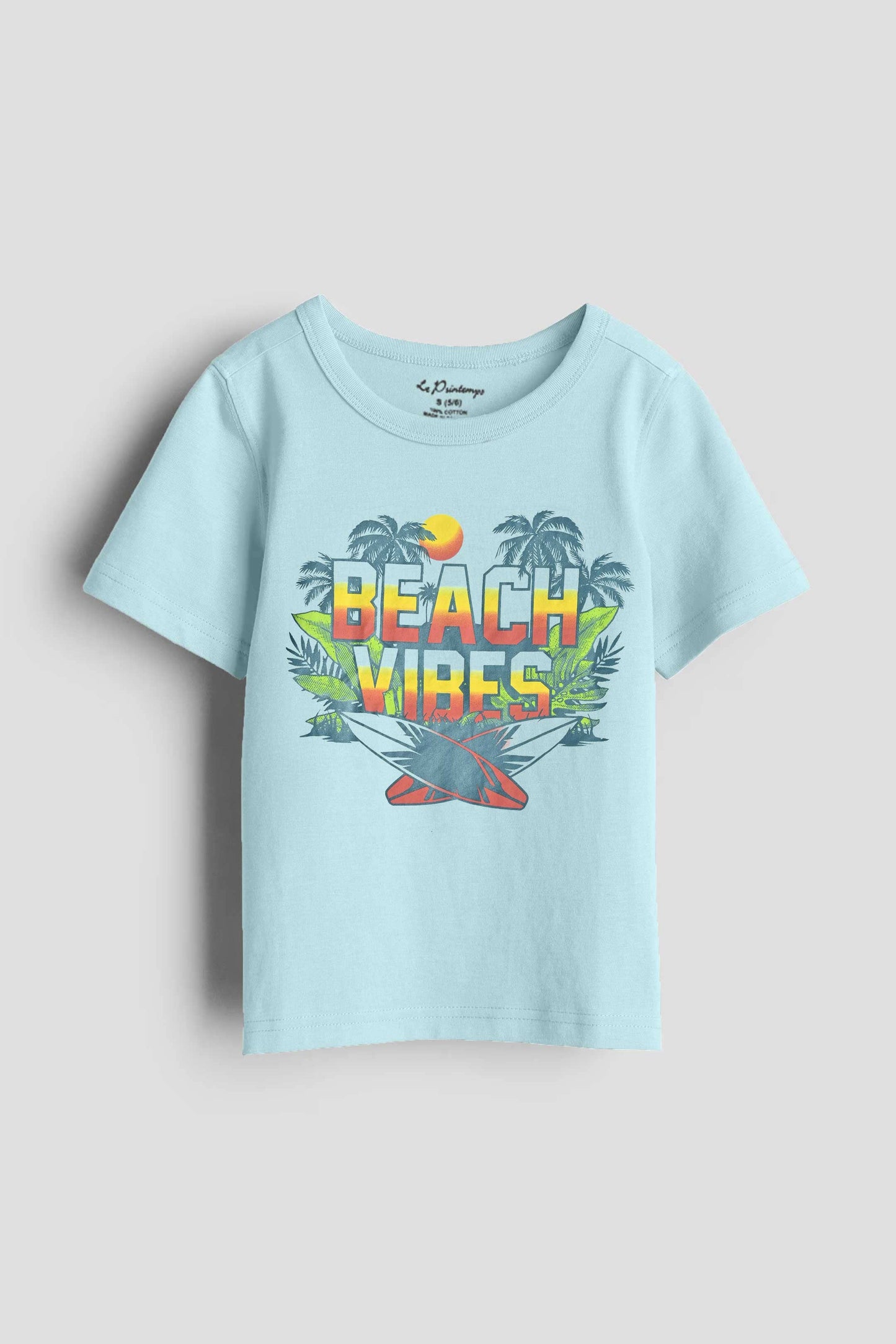 Le Printemps Boy's Beach Vibes Printed Tee Shirt Boy's Tee Shirt Athar Traders 