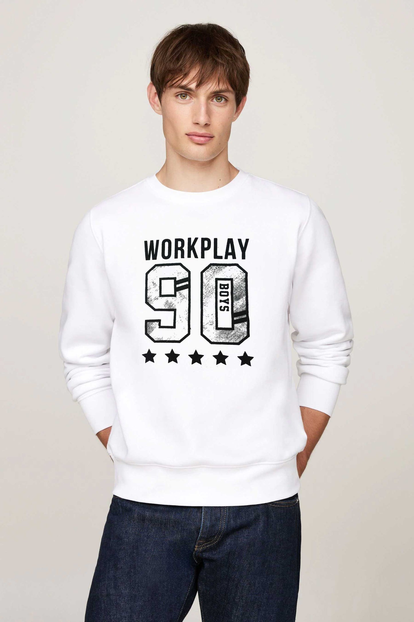 L.A.T Men's Work Play Printed Fleece Minor Fault Sweat Shirt