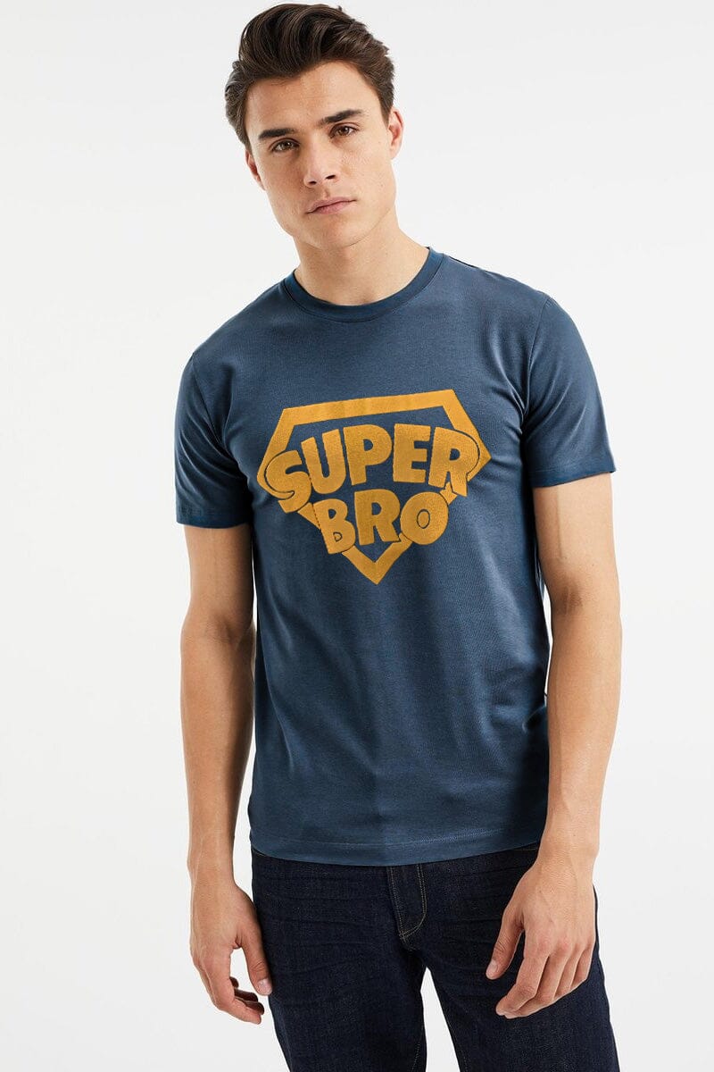 Range Men's Super Bro Printed Crew Neck Tee Shirt Men's Tee Shirt SNC 