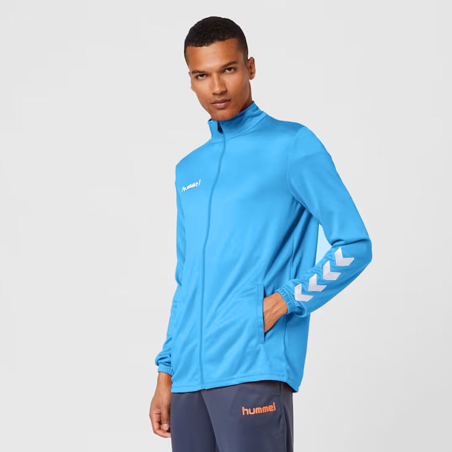 Hummel Men's Activewear Sports Zipper Jacket Men's Jacket HAS Apparel Blue S 