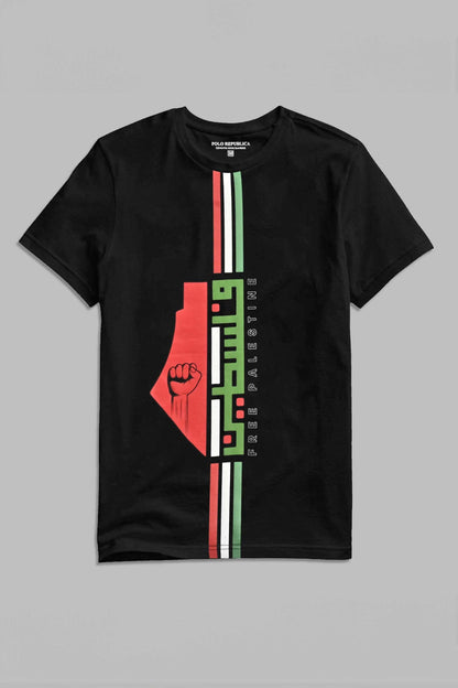 Men's Free Palestine Bold Print T Shirt - 100% Combed BCI Cotton