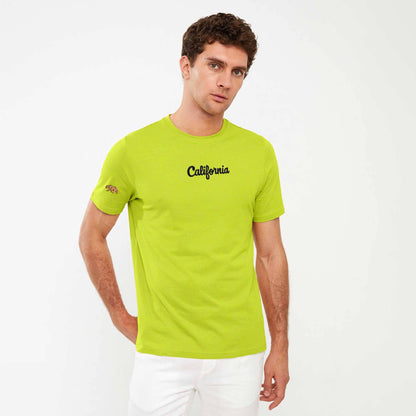 Polo Republica Men's California Embroidered Short Sleeve Tee Shirt Men's Tee Shirt Polo Republica Lime S 