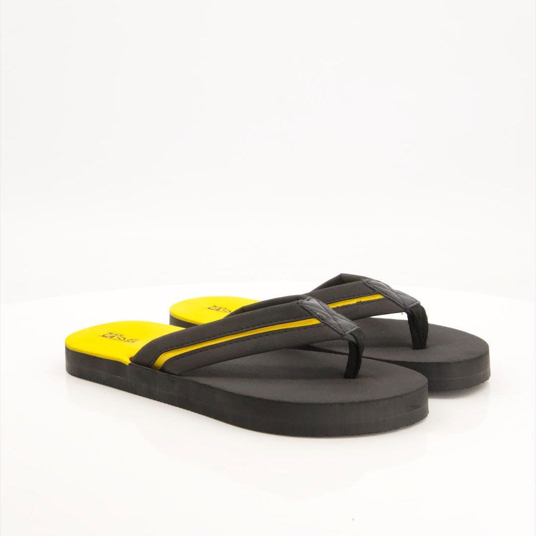 Black Camel Men's Classic Flip Flops Men's Shoes Hamza Traders Black & Yellow EUR 40 