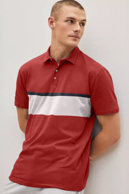 Max 21 Men's Contrast Design Short Sleeve Polo Shirt Men's Polo Shirt SZK 