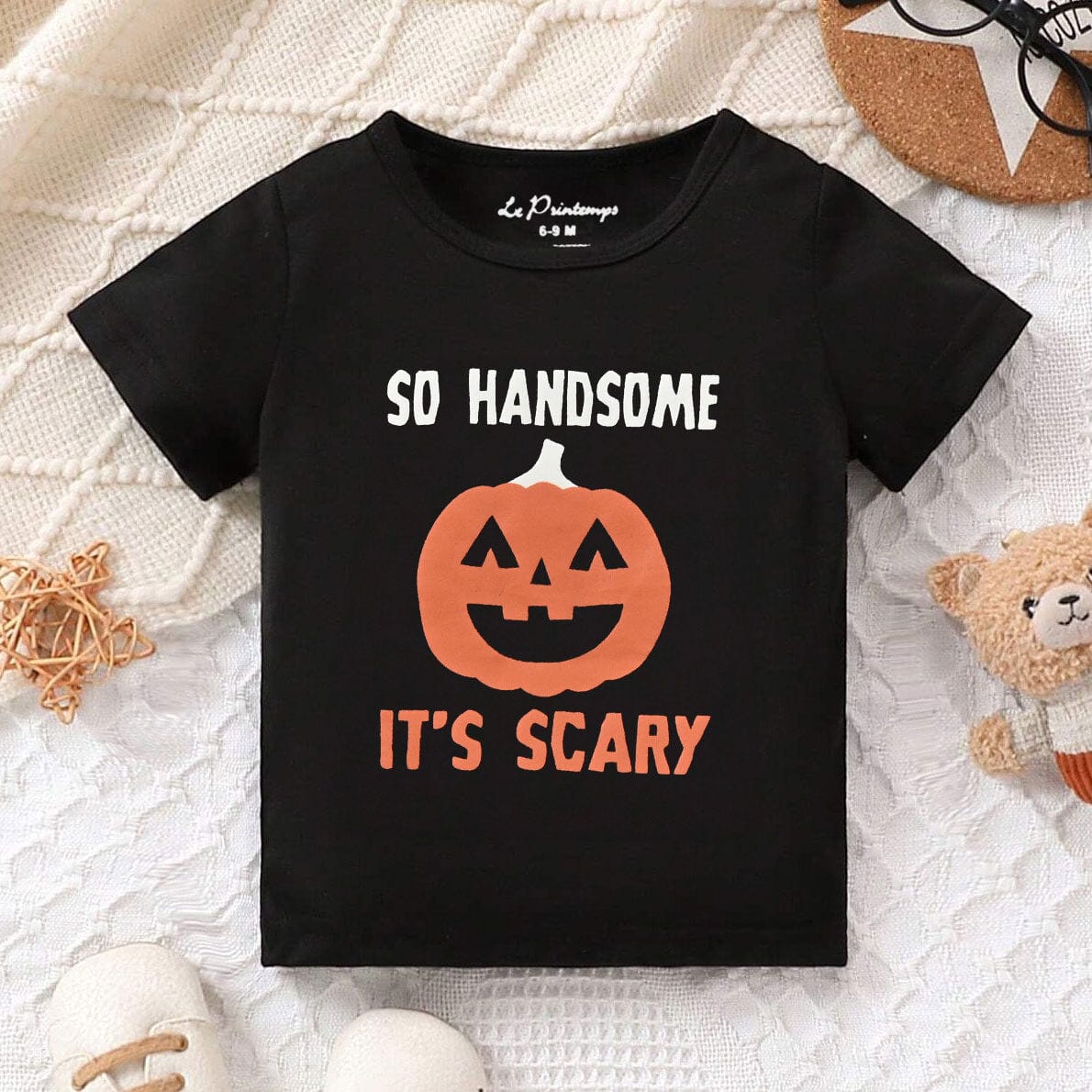 Le Printemps Kid's It's Scary Printed Tee Shirt