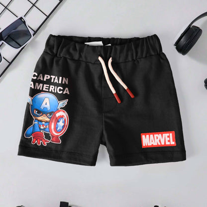 Tiny Teen Baby Kid's Marvel Printed Minor Fault Shorts Kid's Shorts SNR Black 6-9 Months 