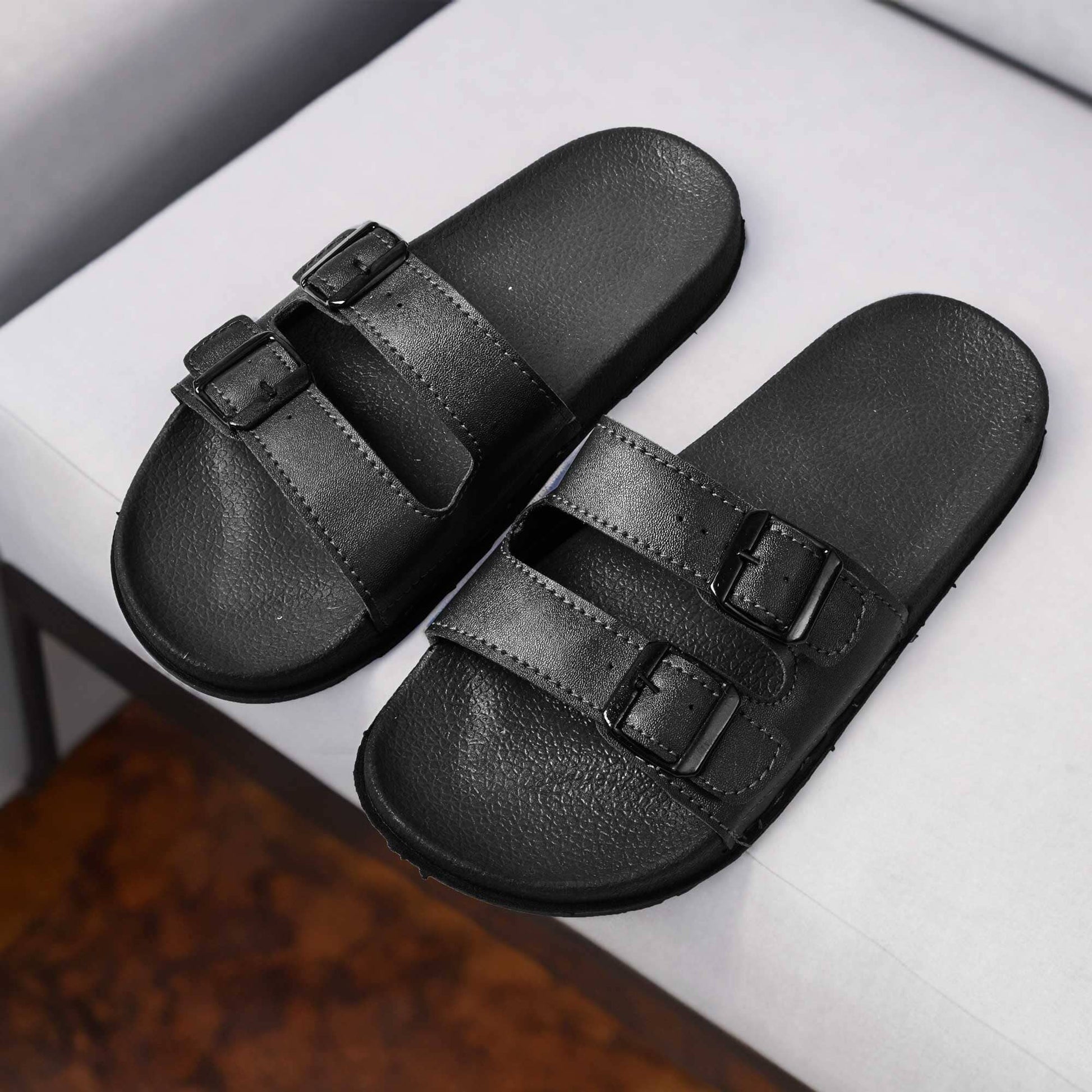 ATS Men's Double Panel Premium Slides Men's Shoes SNAN Traders 