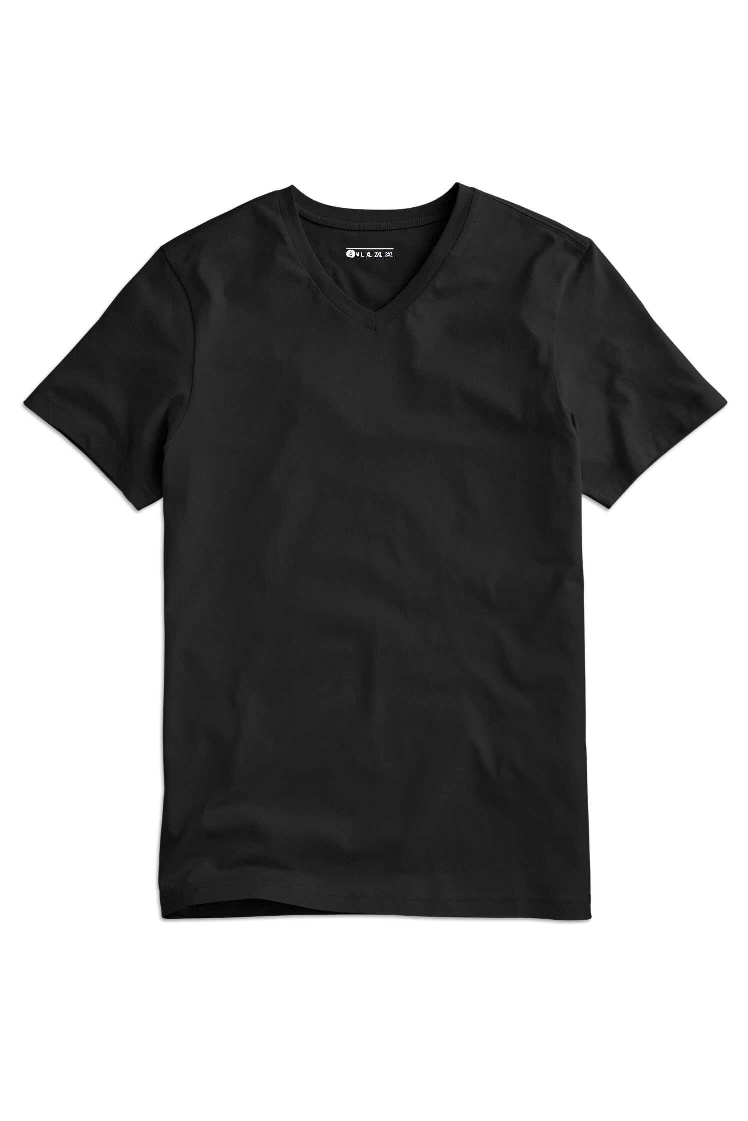 LE Men's V-Neck Tee: 100% BCI Combed Cotton Elegance Men's Tee Shirt Image 