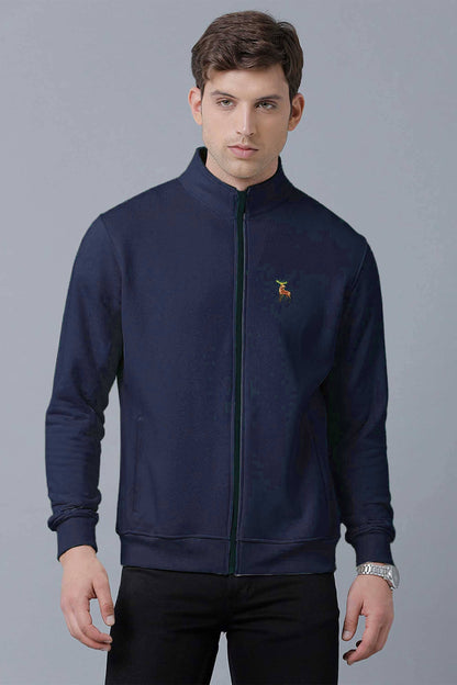 Polo Republica Men's Moose Embroidered Fleece Zipper Jacket Men's Jacket Polo Republica 