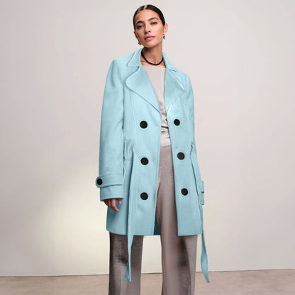 Rising Women's Fleece Trench Coat Women's Jacket Rooshani Enterprises Light Mint S 