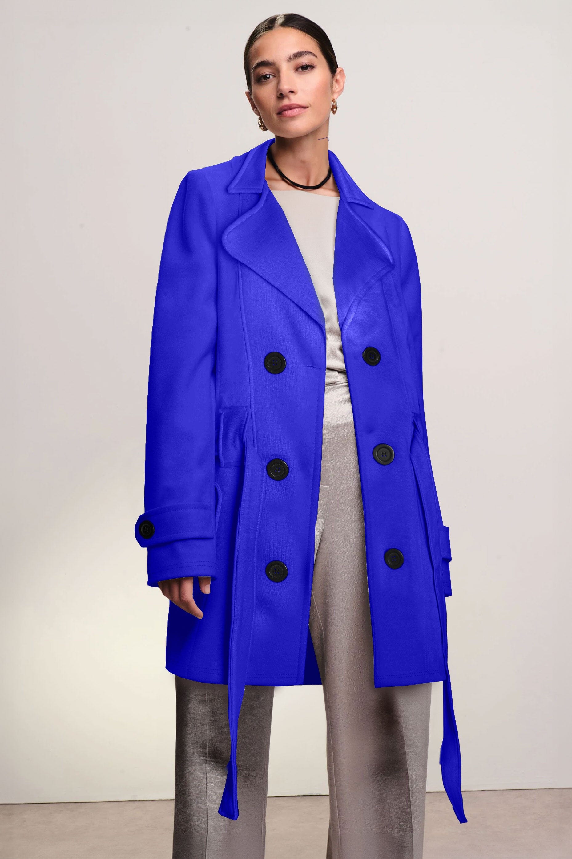 Rising Women's Fleece Trench Coat Women's Jacket Rooshani Enterprises 