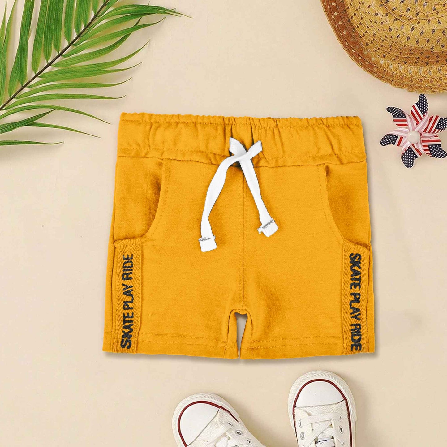 ZR Kid's Skate Play Terry Shorts Kid's Shorts SNR Deep Yellow 6-9 Months 