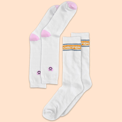 Men's Champion Embroidered Crew Socks - Pack Of 2 Pairs Socks RKI D1 EUR 38-42 