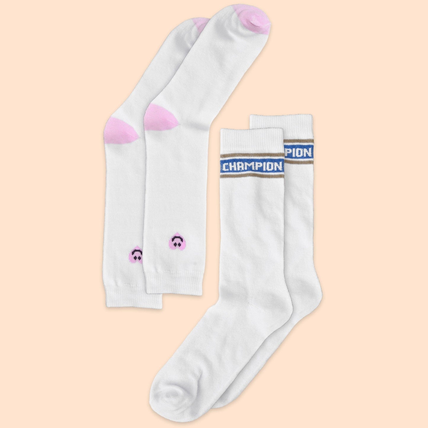 Men's Champion Embroidered Crew Socks - Pack Of 2 Pairs Socks RKI D4 EUR 38-42 