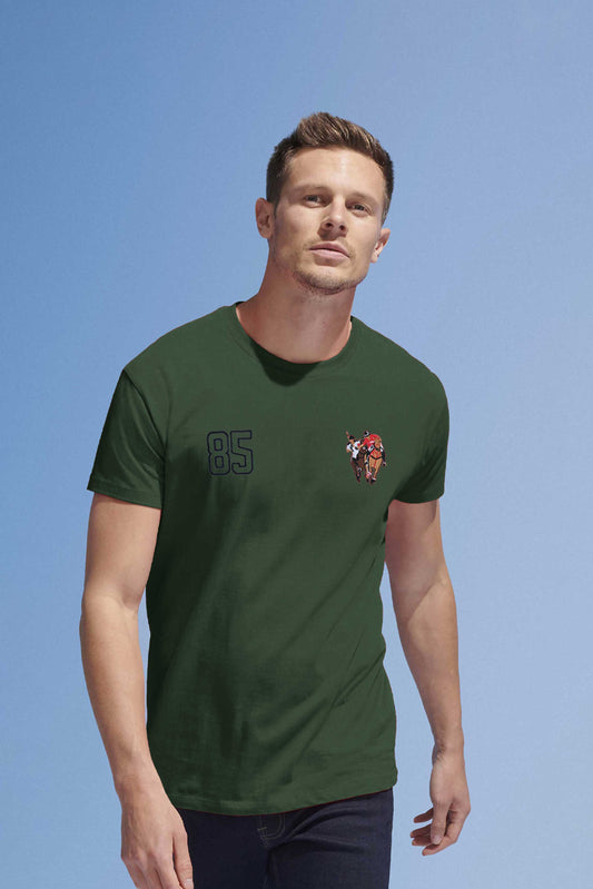 Polo Republica Men's Competition & 85 Embroidered Crew Neck Tee Shirt Men's Tee Shirt Polo Republica Bottle Green S 