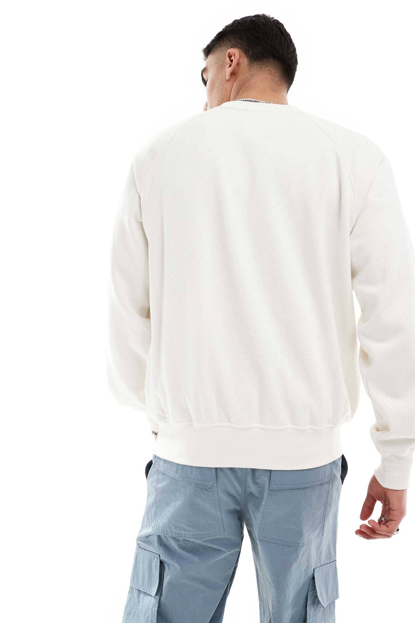 Cut Label Men's Raglan Sleeve Mock Neck Sweat Shirt